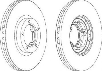 Disc frana FORD TRANSIT caroserie (E) (1994 - 2000) FERODO DDF848 piesa NOUA