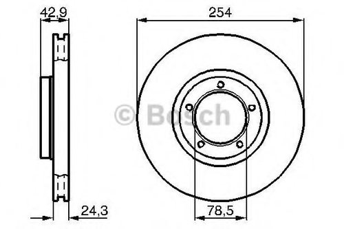 Disc frana FORD TRANSIT caroserie (E) (1994 - 2000) BOSCH 0 986 478 160 piesa NOUA