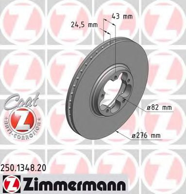 Disc frana FORD TRANSIT caroserie (FA) (2000 - 2006) ZIMMERMANN 250.1348.20 piesa NOUA
