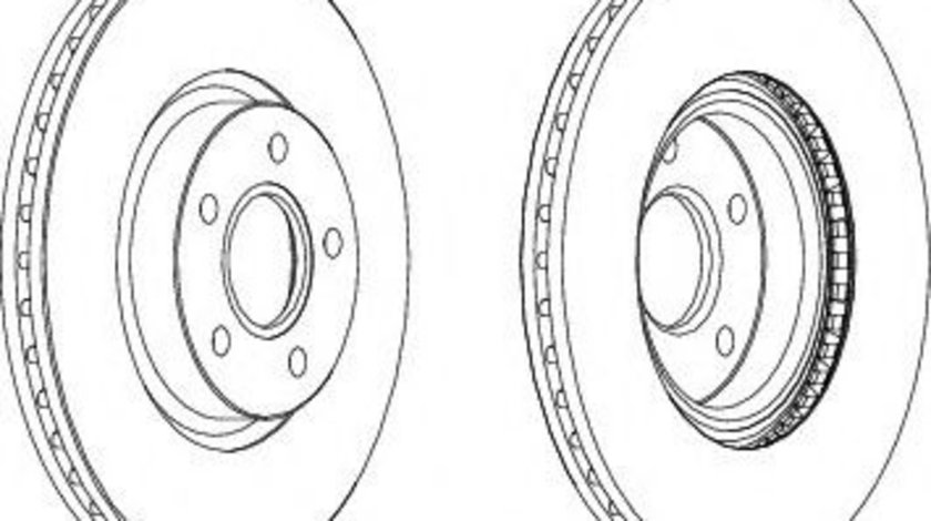 Disc frana FORD TRANSIT CONNECT caroserie (2013 - 2016) FERODO DDF1225 piesa NOUA