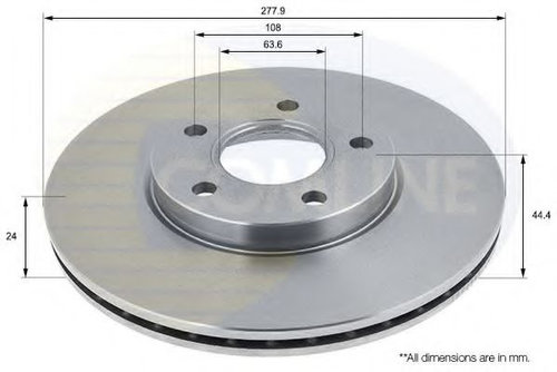 Disc frana FORD TRANSIT CONNECT (P65, P70, P80) (2002 - 2016) COMLINE ADC1221V piesa NOUA