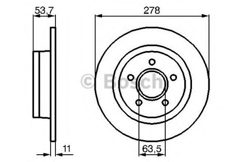 Disc frana FORD TRANSIT CONNECT (P65, P70, P80) (2002 - 2016) BOSCH 0 986 479 070 piesa NOUA