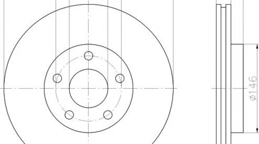 Disc frana FORD TRANSIT CONNECT (P65, P70, P80) (2002 - 2016) HELLA PAGID 8DD 355 110-281 piesa NOUA