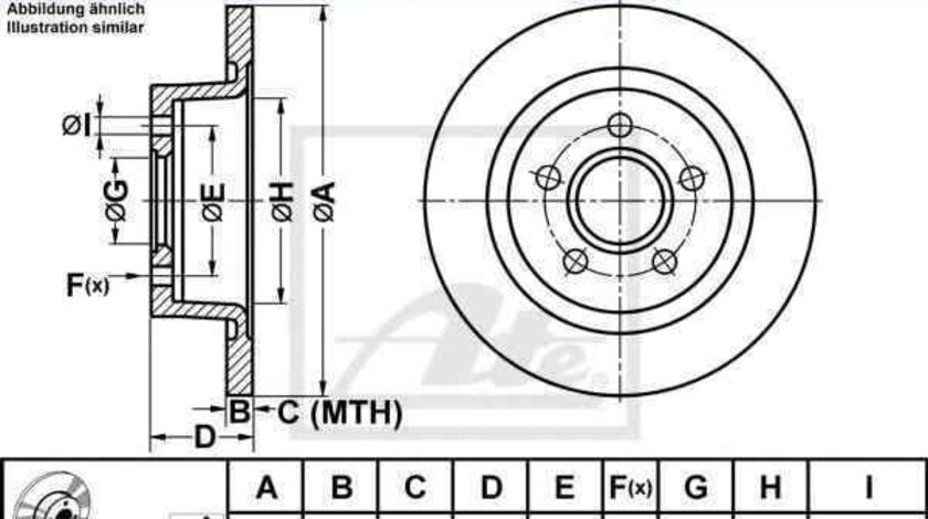 Disc frana FORD TRANSIT CONNECT (P65_, P70_, P80_) ATE 24.0111-0154.1