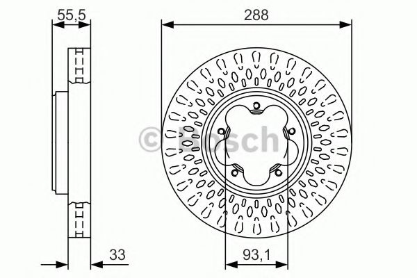 Disc frana FORD TRANSIT CUSTOM bus (2012 - 2016) BOSCH 0 986 479 A49 piesa NOUA