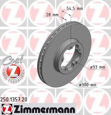 Disc frana FORD TRANSIT platou / sasiu (2006 - 2014) ZIMMERMANN 250.1357.20 piesa NOUA