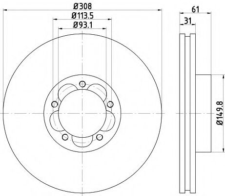 Disc frana FORD TRANSIT platou / sasiu (2013 - 2016) TEXTAR 92274303 piesa NOUA