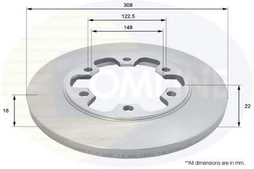 Disc frana FORD TRANSIT platou / sasiu (2013 - 2016) COMLINE ADC1269 piesa NOUA