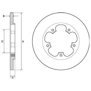 Disc frana FORD TRANSIT platou / sasiu (2013 - 2016) DELPHI BG4681C piesa NOUA