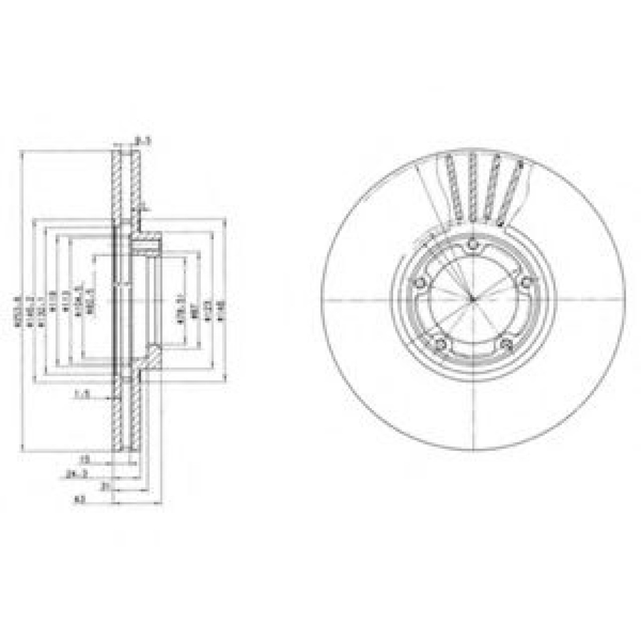 Disc frana FORD TRANSIT platou / sasiu (E) (1994 - 2000) DELPHI BG3365 piesa NOUA