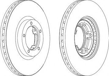 Disc frana FORD TRANSIT platou / sasiu (E) (1994 - 2000) FERODO DDF848 piesa NOUA