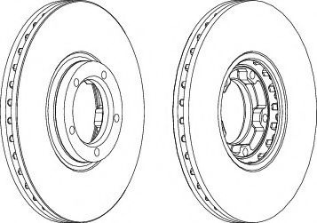 Disc frana FORD TRANSIT platou / sasiu (E) (1994 - 2000) FERODO DDF849 piesa NOUA
