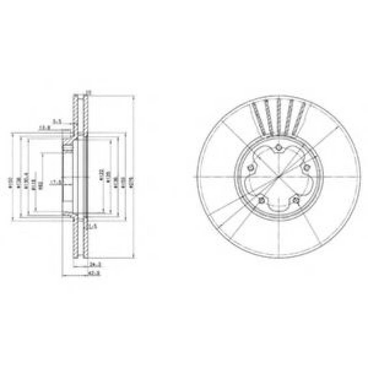 Disc frana FORD TRANSIT platou / sasiu (FM, FN) (2000 - 2006) DELPHI BG3676 piesa NOUA