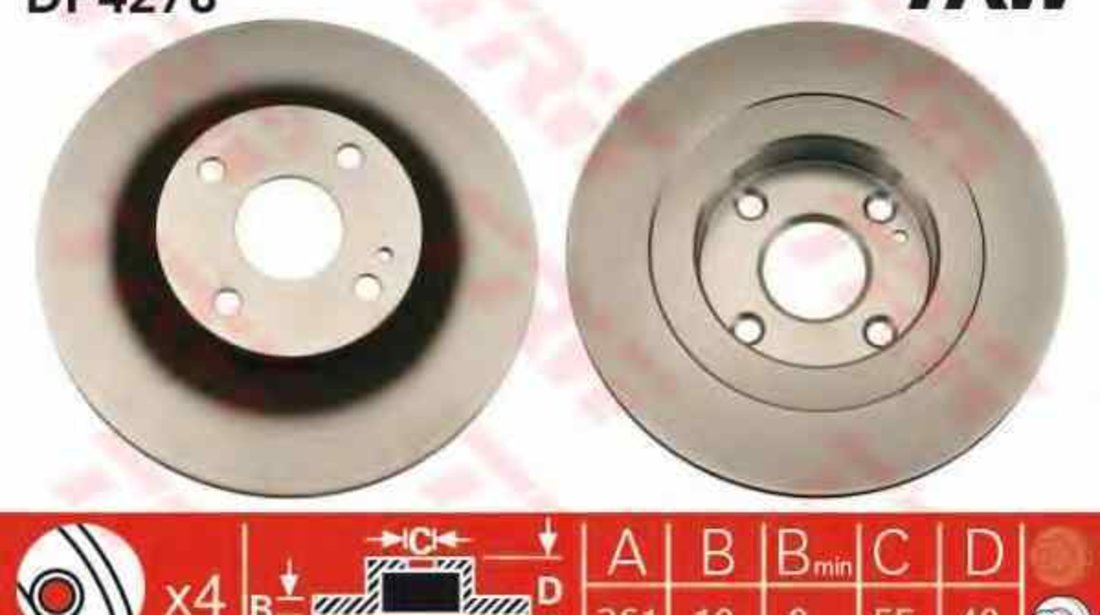 Disc frana HAIMA (FAW) PREMACY MPV TRW DF4278