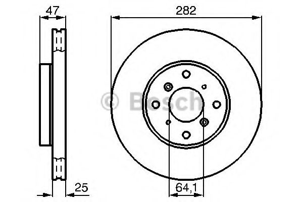 Disc frana HONDA ACCORD VI (CG, CK) (1997 - 2003) BOSCH 0 986 478 982 piesa NOUA