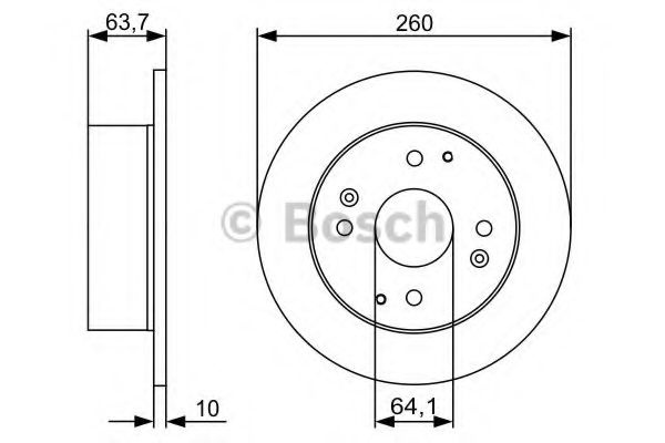 Disc frana HONDA ACCORD VI (CG, CK) (1997 - 2003) BOSCH 0 986 479 504 piesa NOUA