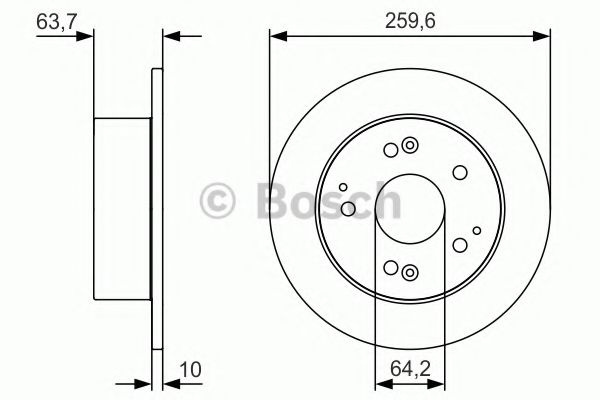 Disc frana HONDA ACCORD VI (CG, CK) (1997 - 2003) BOSCH 0 986 479 V39 piesa NOUA