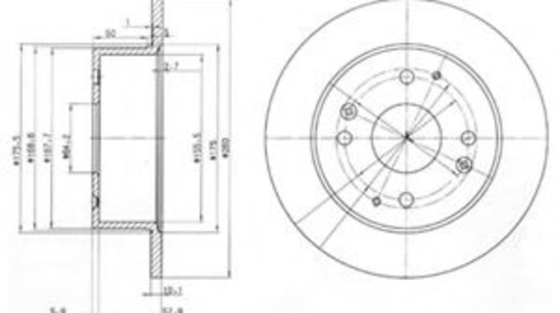 Disc frana HONDA ACCORD VI (CG, CK) (1997 - 2003) DELPHI BG3677 piesa NOUA