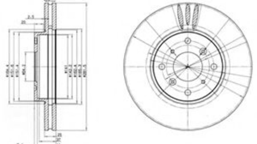 Disc frana HONDA ACCORD VI (CG, CK) (1997 - 2003) DELPHI BG3516 piesa NOUA