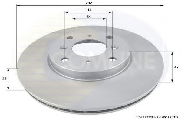Disc frana HONDA ACCORD VI (CG, CK) (1997 - 2003) COMLINE ADC0533V piesa NOUA