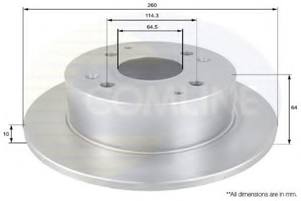 Disc frana HONDA ACCORD VI (CG, CK) (1997 - 2003) COMLINE ADC0536 piesa NOUA