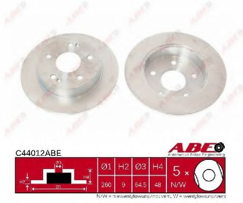 Disc frana HONDA ACCORD VI Coupe (CG) (1997 - 2003) ABE C44012ABE piesa NOUA