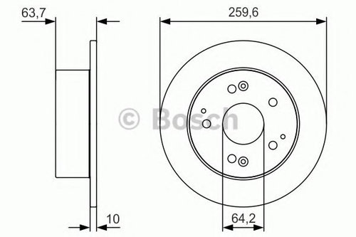 Disc frana HONDA ACCORD VI Hatchback (CH) (1999 - 2002) BOSCH 0 986 479 V39 piesa NOUA