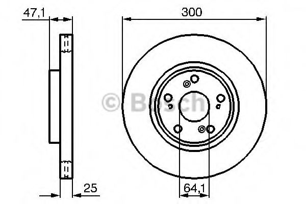 Disc frana HONDA ACCORD VII (CL) (2003 - 2008) BOSCH 0 986 479 227 piesa NOUA