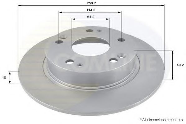 Disc frana HONDA ACCORD VII (CL) (2003 - 2008) COMLINE ADC0549 piesa NOUA