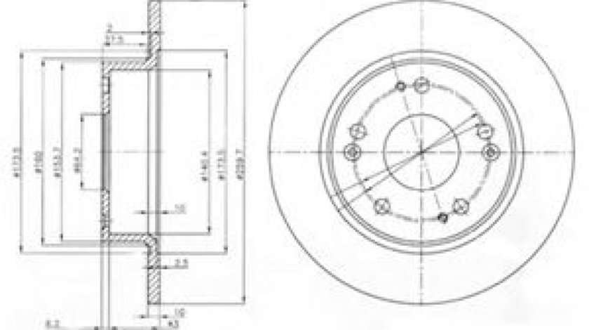 Disc frana HONDA ACCORD VII (CL) (2003 - 2008) DELPHI BG3964 piesa NOUA