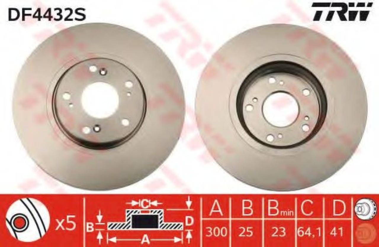 Disc frana HONDA ACCORD VII (CL) (2003 - 2008) TRW DF4432S piesa NOUA