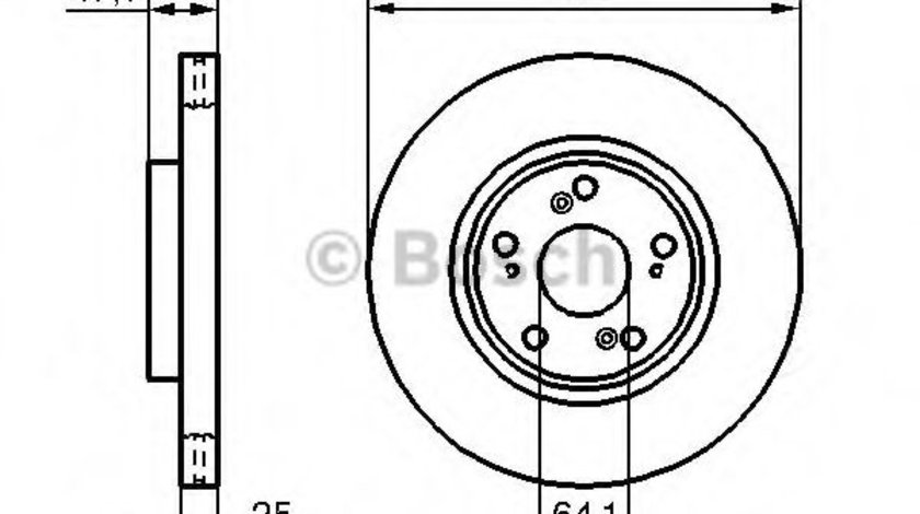 Disc frana HONDA ACCORD VII Tourer (CM) (2003 - 2008) BOSCH 0 986 479 227 piesa NOUA