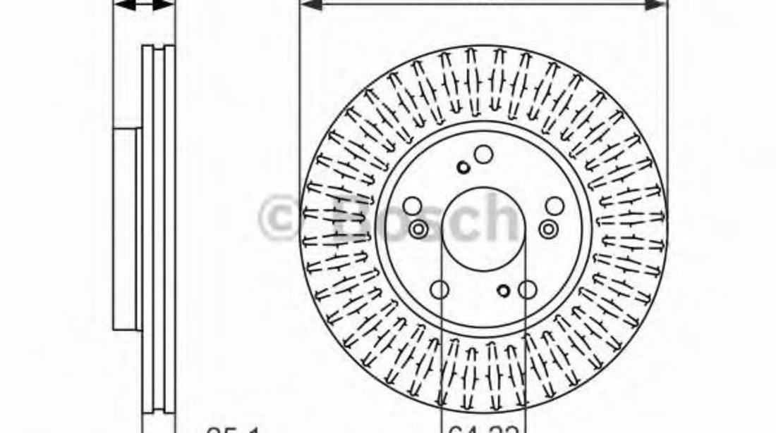 Disc frana HONDA ACCORD VII Tourer (CM) (2003 - 2008) BOSCH 0 986 479 625 piesa NOUA