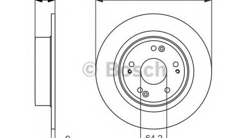 Disc frana HONDA ACCORD VIII (CU) (2008 - 2016) BOSCH 0 986 479 738 piesa NOUA