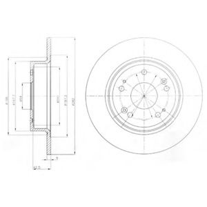 Disc frana HONDA ACCORD VIII (CU) (2008 - 2016) DELPHI BG4249 piesa NOUA