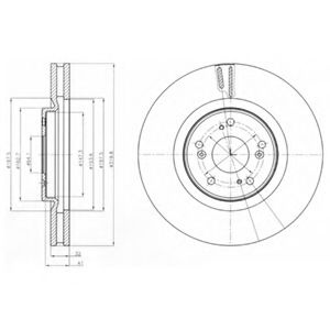 Disc frana HONDA ACCORD VIII (CU) (2008 - 2016) DELPHI BG4225 piesa NOUA