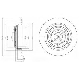 Disc frana HONDA ACCORD VIII (CU) (2008 - 2016) DELPHI BG4196C piesa NOUA