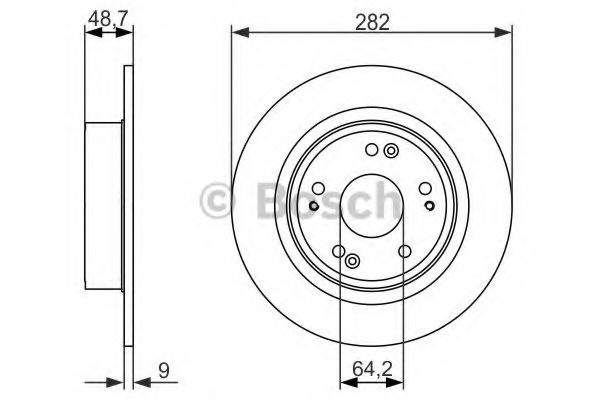 Disc frana HONDA ACCORD VIII TOURER (2008 - 2016) BOSCH 0 986 479 738 piesa NOUA