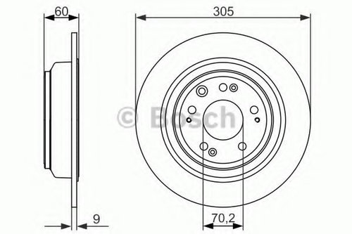 Disc frana HONDA ACCORD VIII TOURER (2008 - 2016) BOSCH 0 986 479 740 piesa NOUA