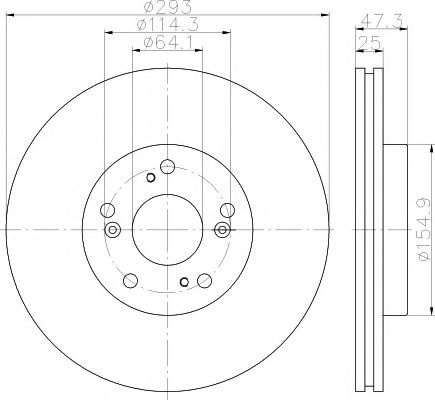 Disc frana HONDA CIVIC IX Hatchback (FK) (2012 - 2016) TEXTAR 92257303 piesa NOUA