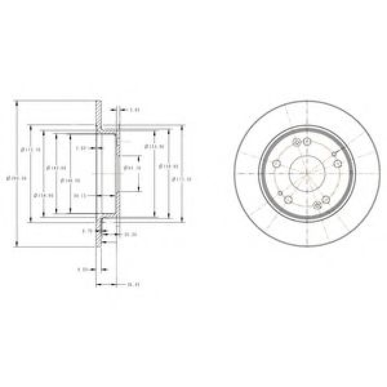 Disc frana HONDA CIVIC IX Hatchback (FK) (2012 - 2016) DELPHI BG4118C piesa NOUA