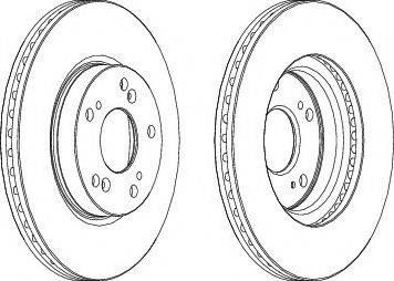 Disc frana HONDA CIVIC IX Hatchback (FK) (2012 - 2016) FERODO DDF1539 piesa NOUA