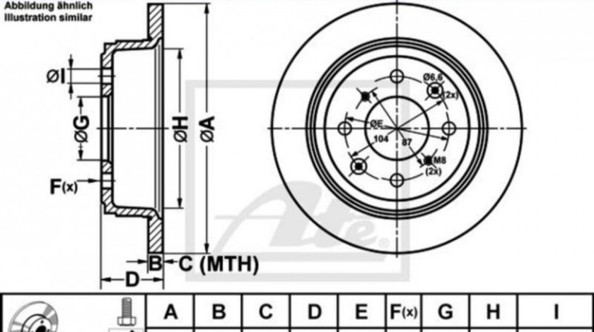 Disc frana Honda CIVIC Mk IV limuzina (EG, EH) 1991-1995 #2 08571910