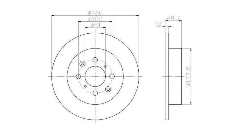 Disc frana Honda CIVIC Mk V combi (MB, MC) 1998-2001 #2 0986479014