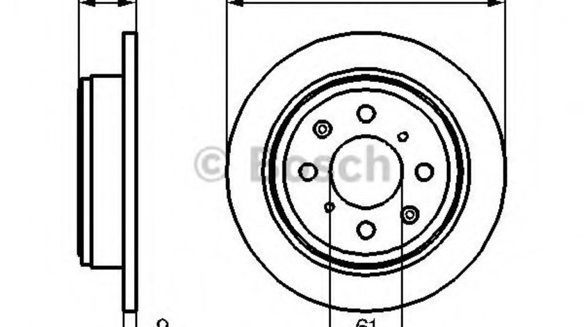 Disc frana HONDA CIVIC VI Hatchback (EJ, EK) (1995 - 2001) BOSCH 0 986 479 101 piesa NOUA