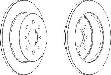 Disc frana HONDA CIVIC VI Hatchback (EJ, EK) (1995 - 2001) FERODO DDF1466C piesa NOUA