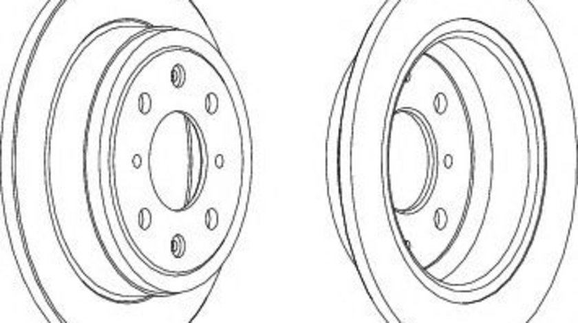 Disc frana HONDA CIVIC VI Limuzina (EJ, EK) (1995 - 2001) FERODO DDF468C piesa NOUA