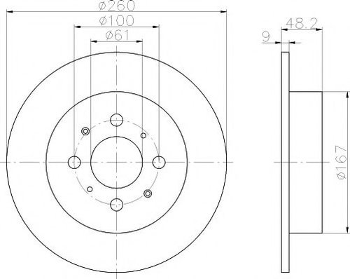 Disc frana HONDA CIVIC VII Cupe (EM2) (2001 - 2005) TEXTAR 92125403 piesa NOUA
