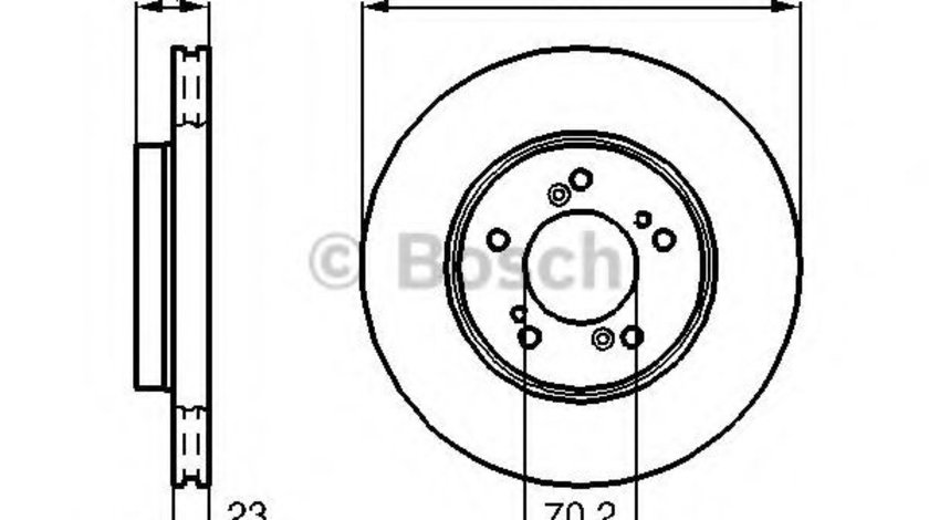 Disc frana HONDA CR-V I (RD) (1995 - 2002) BOSCH 0 986 478 667 piesa NOUA