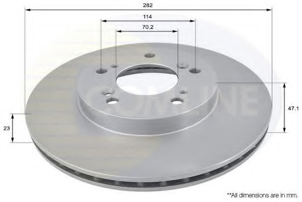 Disc frana HONDA CR-V I (RD) (1995 - 2002) COMLINE ADC0531V piesa NOUA